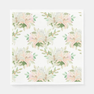Serviettes en papier à motif floral