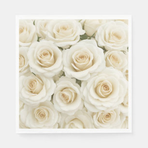 Serviettes en papier à motif floral rose