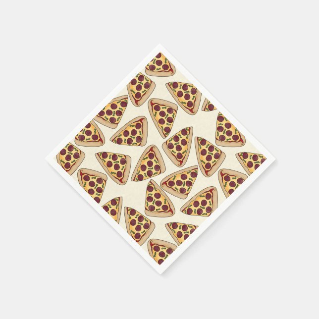 Serviettes en papier à thème pour pizza (Coin)