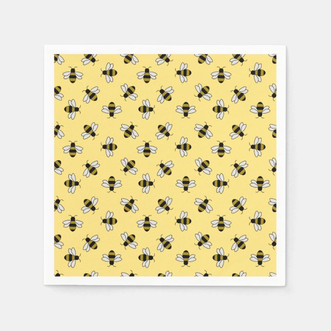 Serviettes en papier abeille, Fête de Bébé Bourdon (Devant)