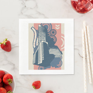 Serviettes en papier Abstrait de ville