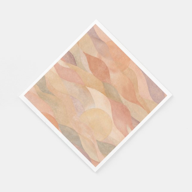 Serviettes en papier abstraites Coucher de soleil  (Coin)