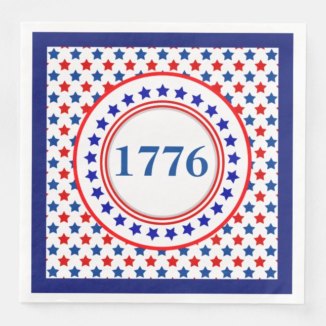 Serviettes en papier América 1776 (Devant)
