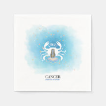 Serviettes en papier Astrologie à l'aquarelle - Ca