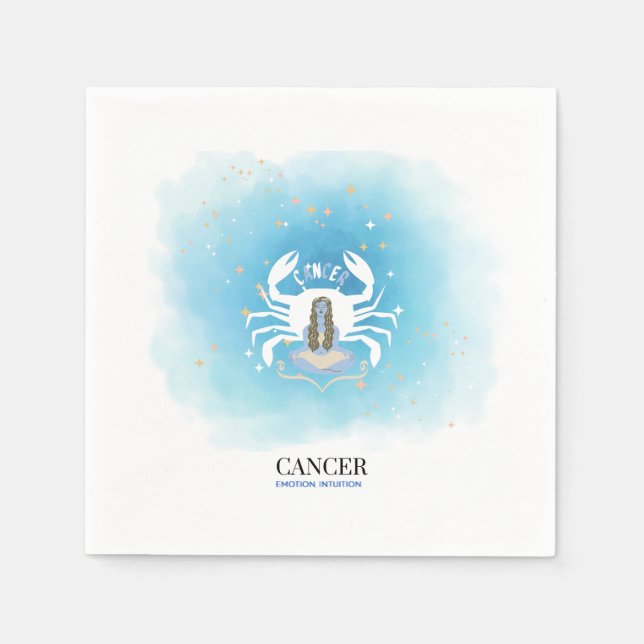 Serviettes en papier Astrologie à l'aquarelle - Ca (Devant)