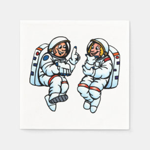 Serviettes en papier astronautes