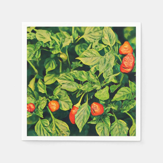 Serviettes en papier au piment rouge (Devant)