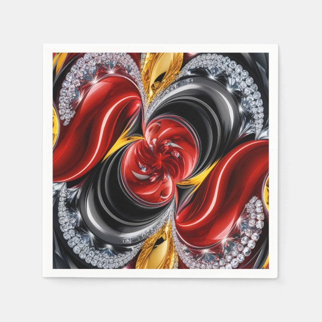 Serviettes en papier aux couleurs allemandes Desig (Devant)