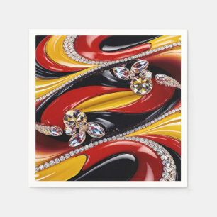 Serviettes en papier aux couleurs belges Design