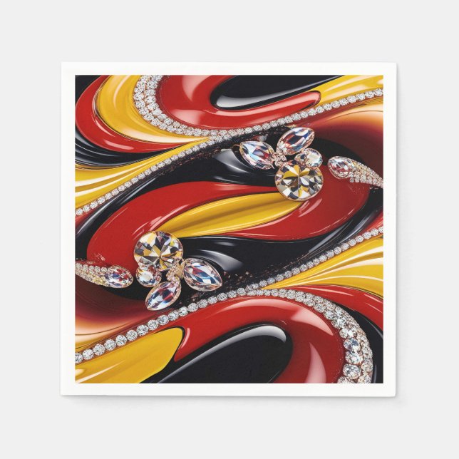 Serviettes en papier aux couleurs belges Design (Devant)