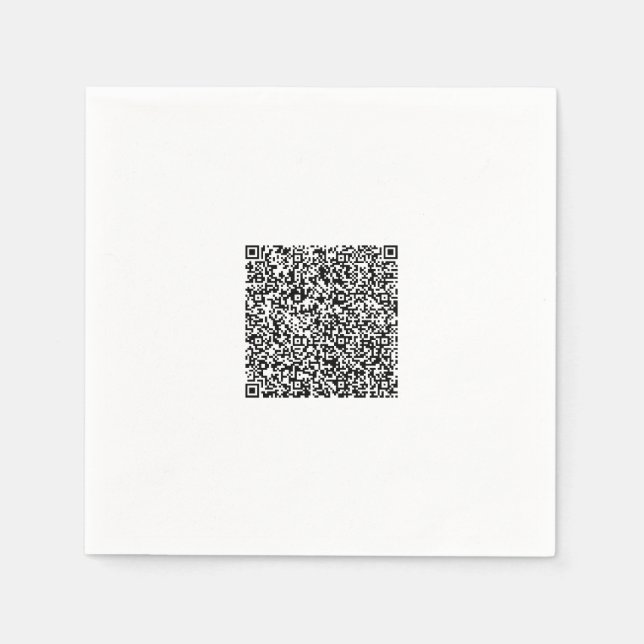 Serviettes en papier avec code QR de couleur perso (Devant)