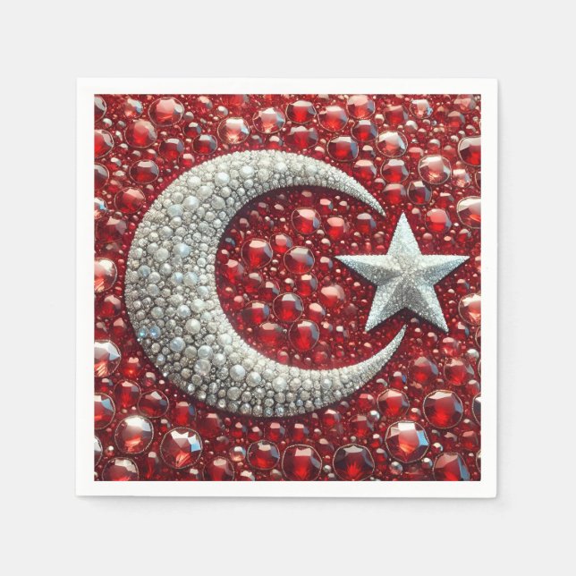 Serviettes en papier avec des couleurs turques Des (Devant)