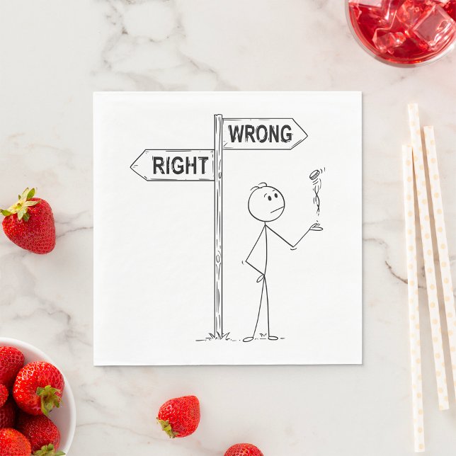 Serviettes en papier avec illustration de juste et (Créateur téléchargé)