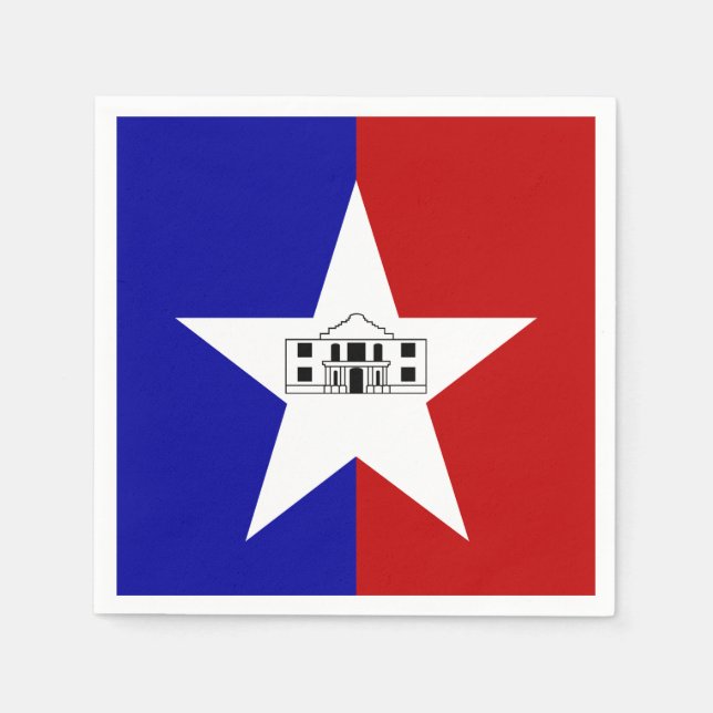 Serviettes en papier avec le drapeau de San Antoni (Devant)