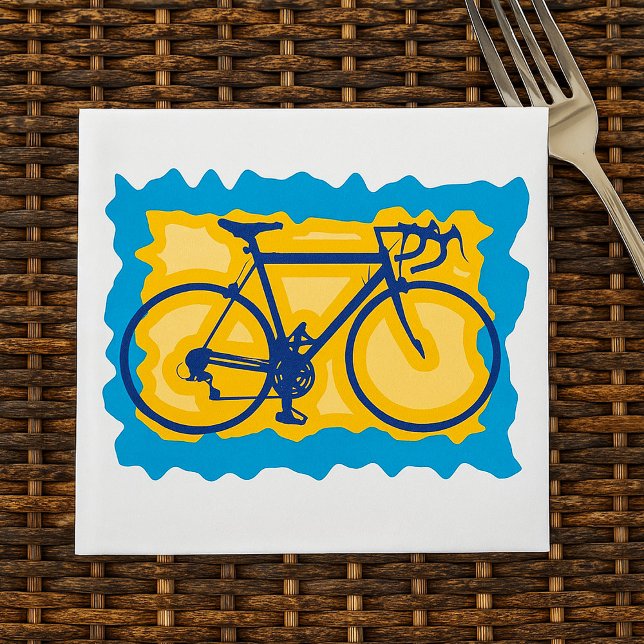 Serviettes en papier avec symbole de vélo (Créateur téléchargé)