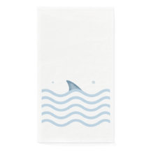 Serviettes en papier Baby shower fin requin