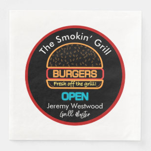 Serviettes en papier Backyard Grill Master Burgers