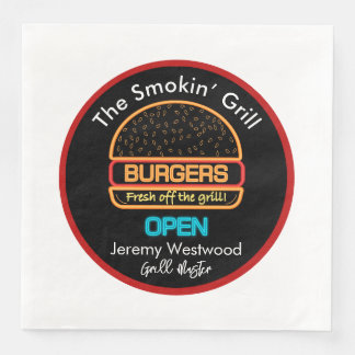 Serviettes en papier Backyard Grill Master Burgers