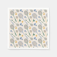 Serviettes en papier Badminton, Fête du volant