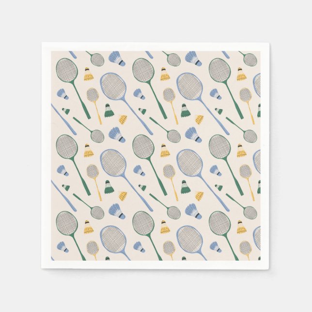 Serviettes en papier Badminton, Fête du volant (Devant)