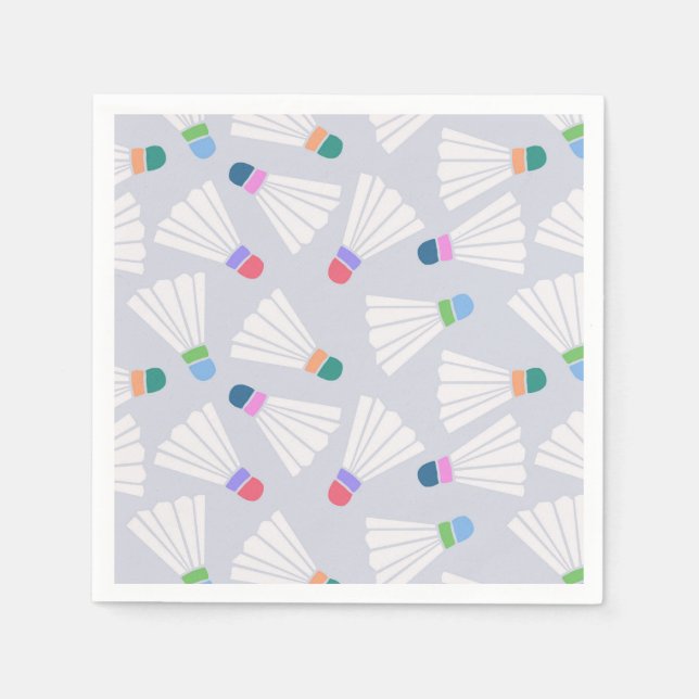 Serviettes en papier Badminton, Volant Birdie  (Devant)