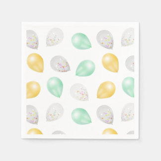 Serviettes en papier Ballons 3D vibrantes