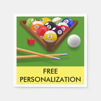 Serviettes en papier billard