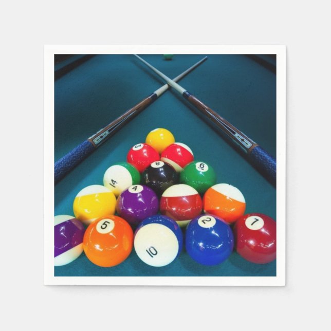 Serviettes en papier billard (Devant)