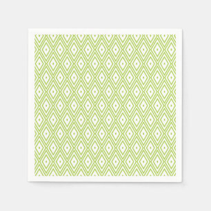 Serviettes en papier blanc et vert citron