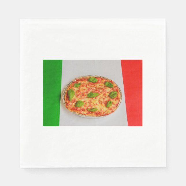 SERVIETTES EN PAPIER BLANC POUR DÉJEUNER PIZZA ITA (Devant)