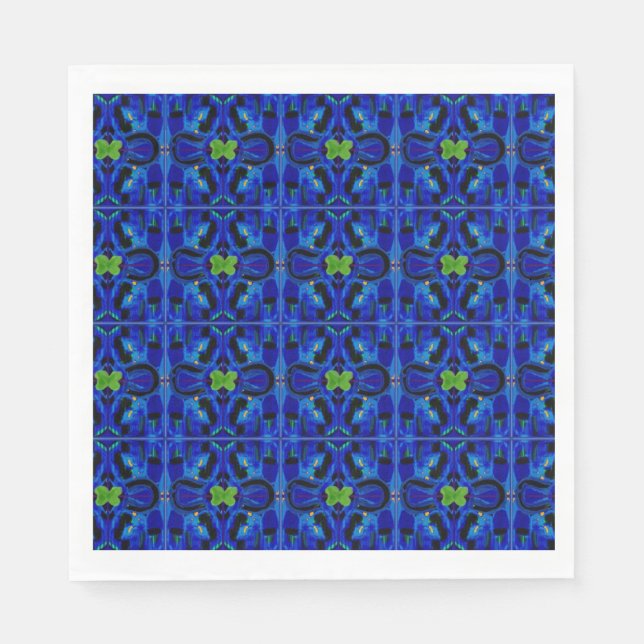 serviettes en papier bleu (Devant)