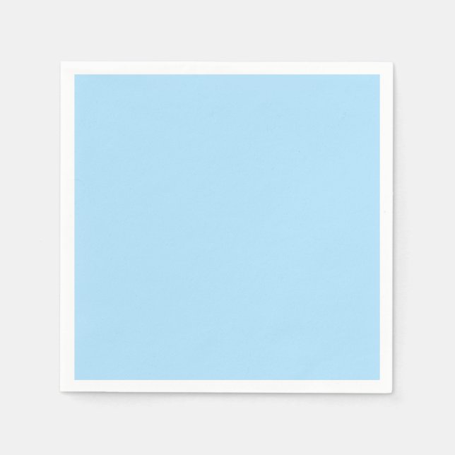 Serviettes en papier bleu clair moderne sous la me (Devant)