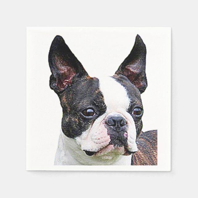 serviettes en papier "Boston terrier" (Devant)