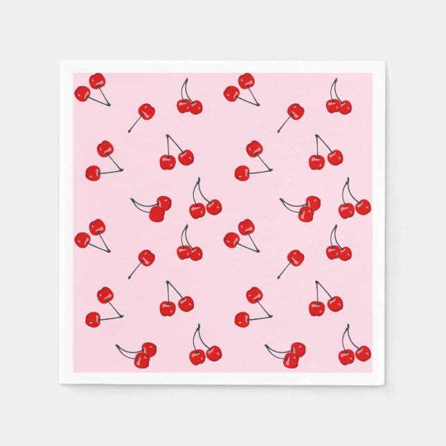 Serviettes en papier Cerise, Fête d'anniversaire a (Devant)
