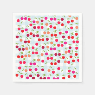 Serviettes en papier cerise mignonne
