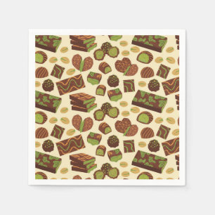Serviettes en papier chocolat de Dubaï, dessert su