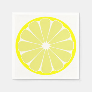 Serviettes en papier citron