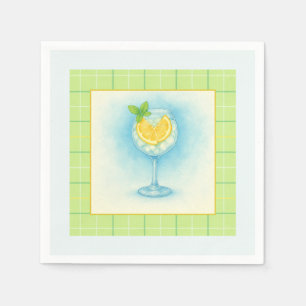 Serviettes en papier Citron Menthe Côtière