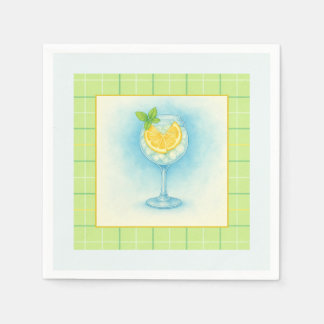 Serviettes en papier Citron Menthe Côtière