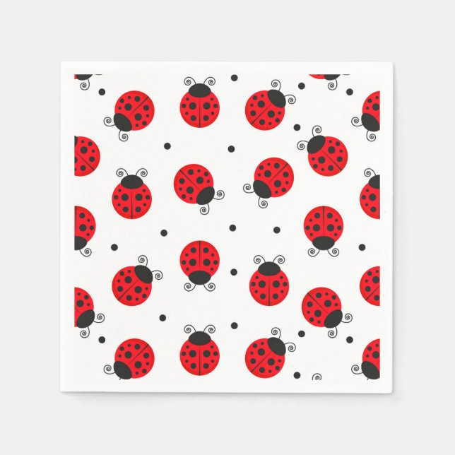 Serviettes en papier coccinelle, Articles de fête  (Devant)