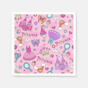 Serviettes en papier cocktail standard Pink Prince