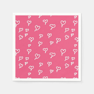 Serviettes en papier coeur