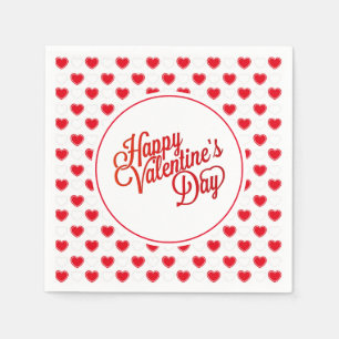 Serviettes en papier coeurs de la Saint-Valentin