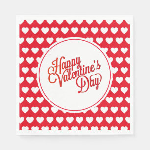 Serviettes en papier coeurs de la Saint-Valentin