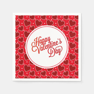 Serviettes en papier coeurs de la Saint-Valentin