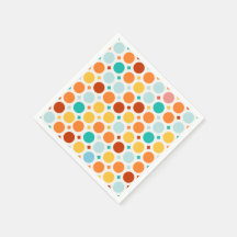 Serviettes en papier Color Pop Happy Dots pour fêt
