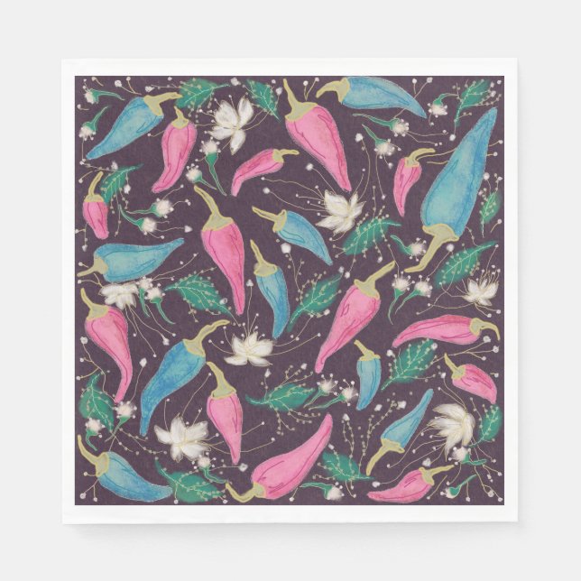 Serviettes en papier colorées pour fête  (Devant)