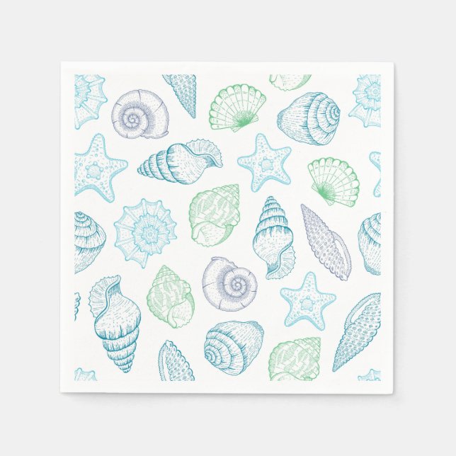 Serviettes en papier Coquillages, Fête Côtière de  (Devant)