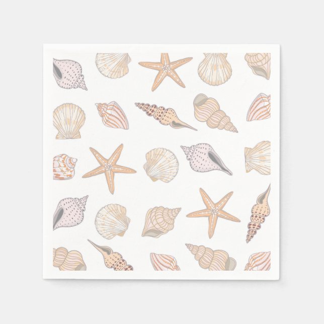 Serviettes en papier Coquillages, Fête Côtière de  (Devant)