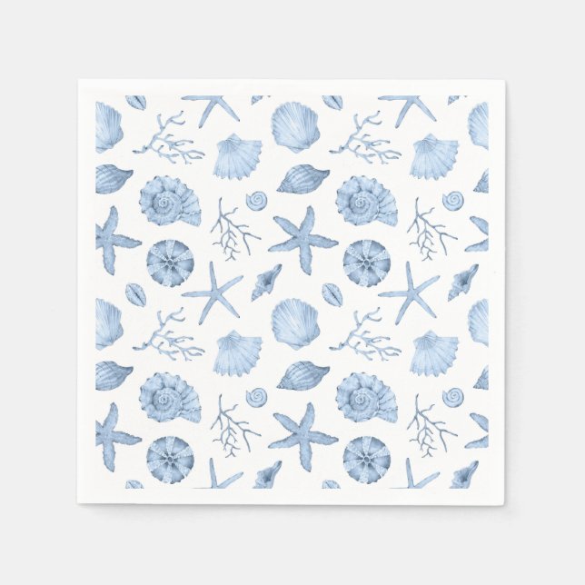 Serviettes en papier Coquillages, Fournitures pour (Devant)